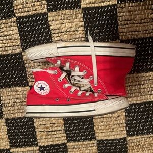 Converse Red High-Top Sneakers with Iconic Design